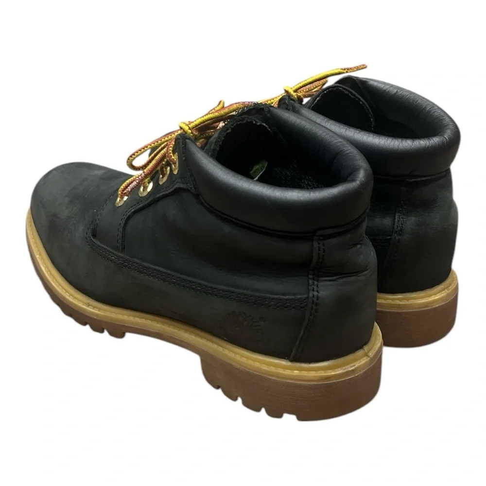 Timberland Black Boots with Yellow Laces Chukka boots Black SZ 10